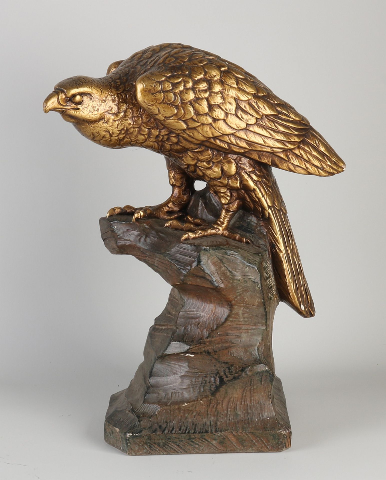 Antique terracotta bird of prey, 1900