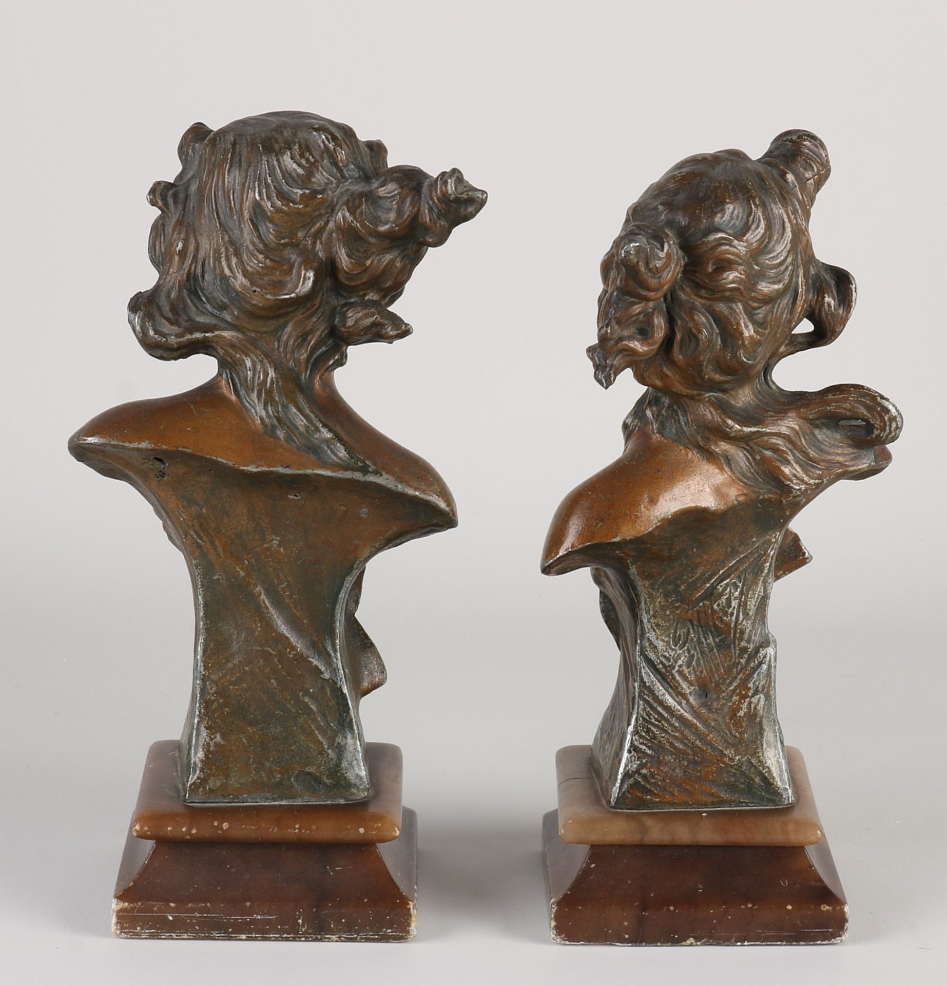 Two antique busts, 1900 - Image 2 of 2