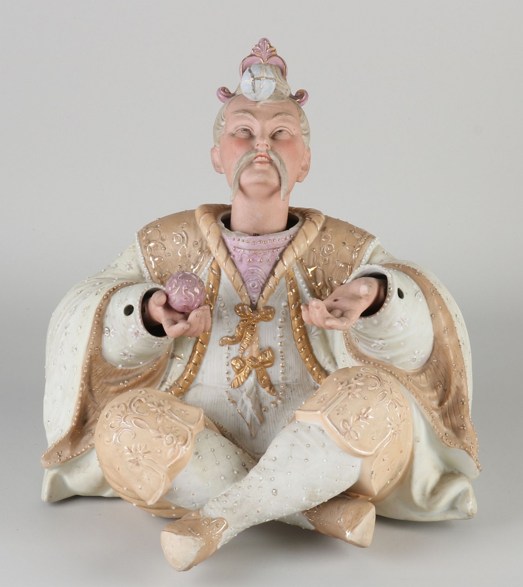 Bisquit porcelain pagoda figure, 1880