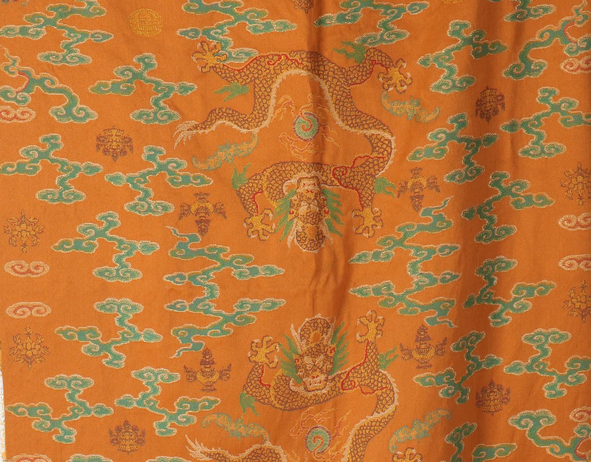 Old/antique Chinese silk cloth, 200 x 71 cm. - Image 2 of 2