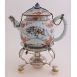 Imari teapot with silver