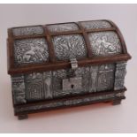 Treasure chest lined with silver