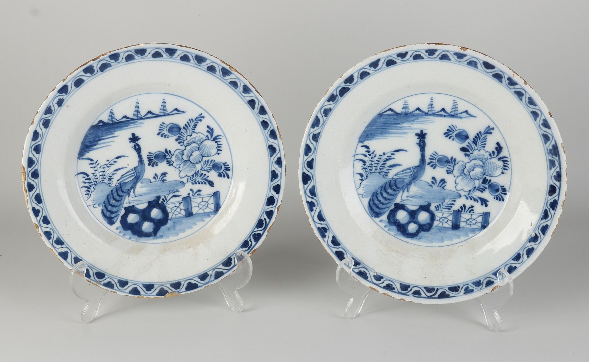 Two 18th century Delft plates