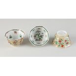 Three 18th century Chinese cups