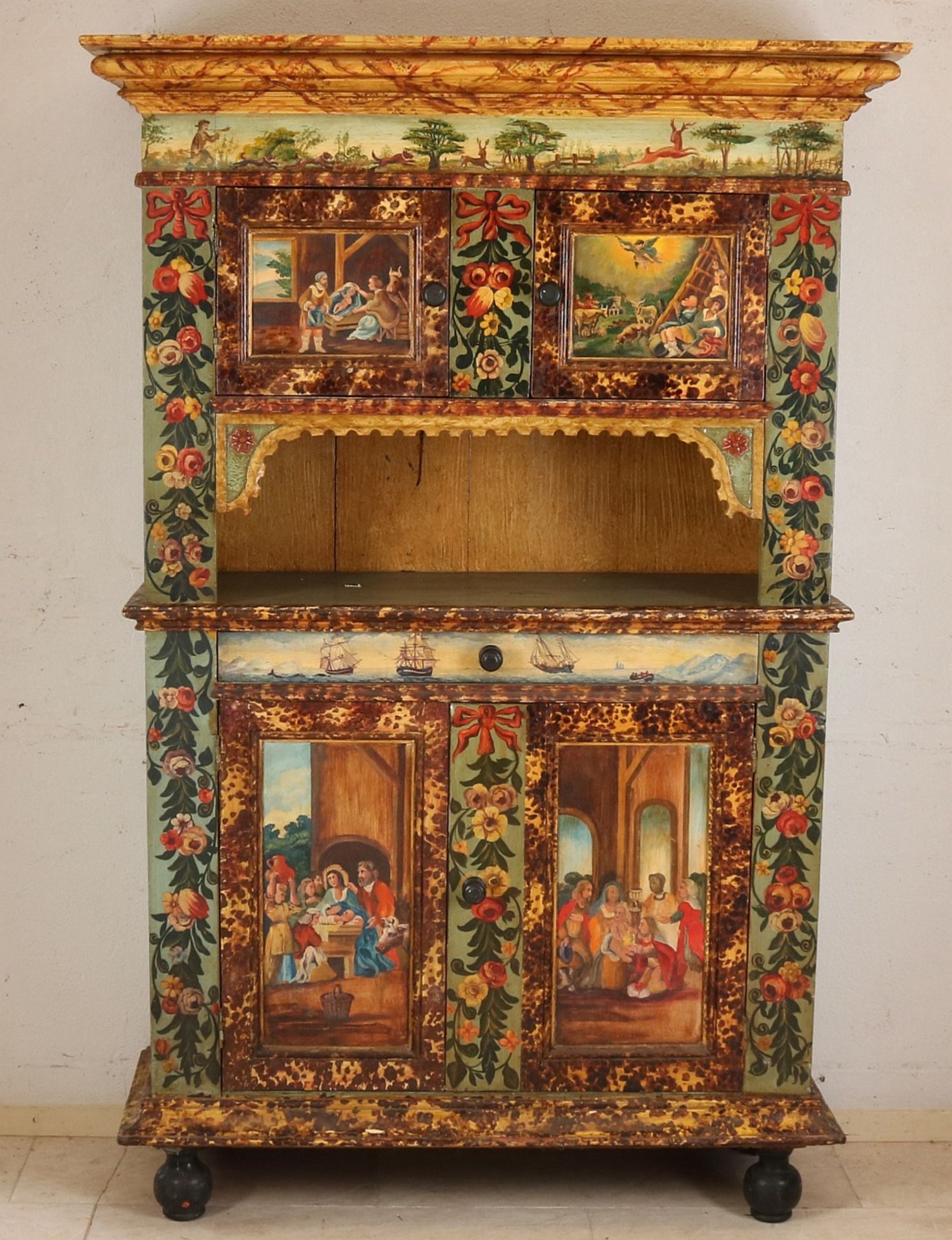 Antique painted cabinet