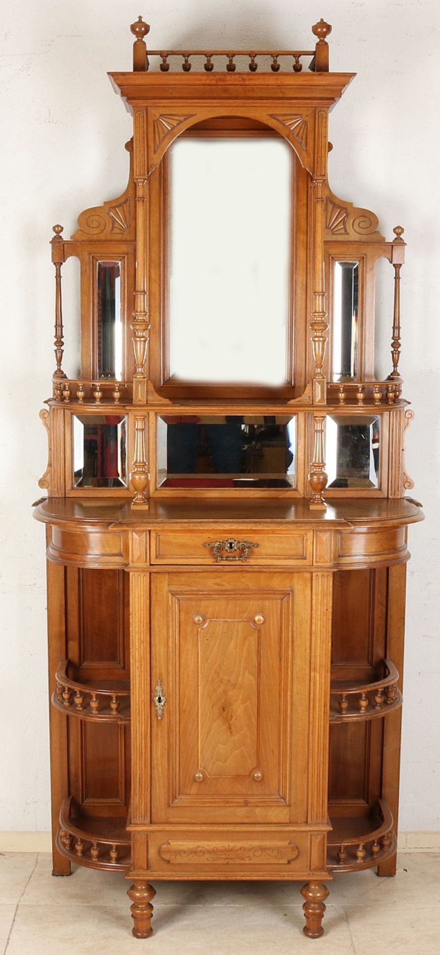 French mirror top cabinet, 1880