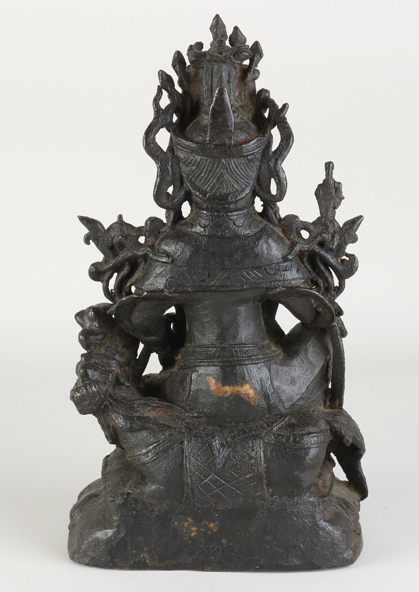 Antique Chinese Ming Buddha, H 27 cm. - Image 2 of 3