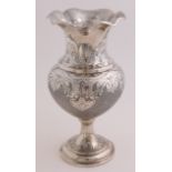 silver vase