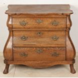Oak baroque chest of drawers