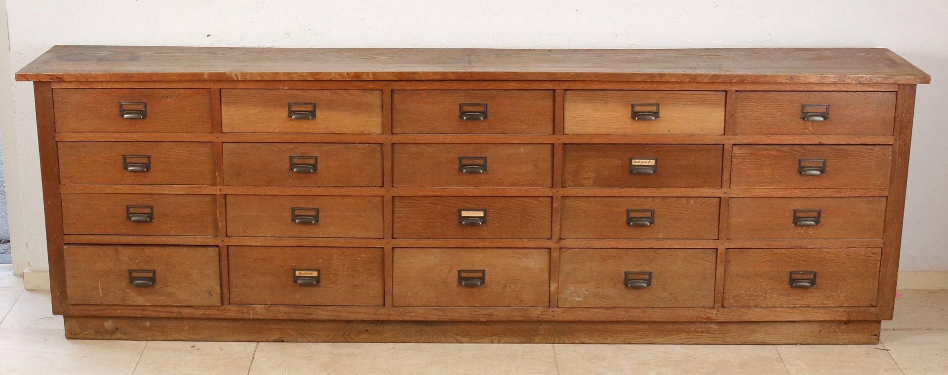 Antique apothecary drawer unit