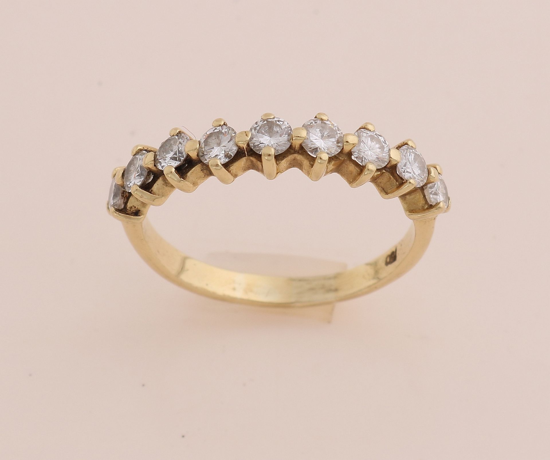 Gold ring with diamond