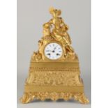 Fire-gilt Charles Dix mantel clock, 1890