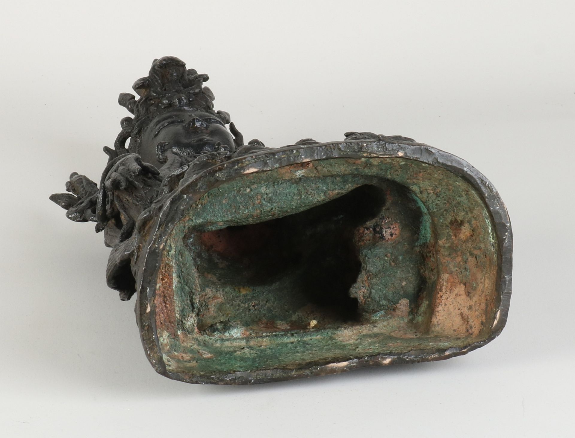 Antique Chinese Ming Buddha, H 27 cm. - Image 3 of 3