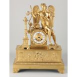 Fire-gilt French mantel clock, 1820