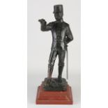 French bronze figure, Officer