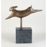 Bronze figure, Leaping rabbit