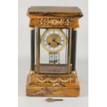 Antique French Napoleon II glass mantel clock