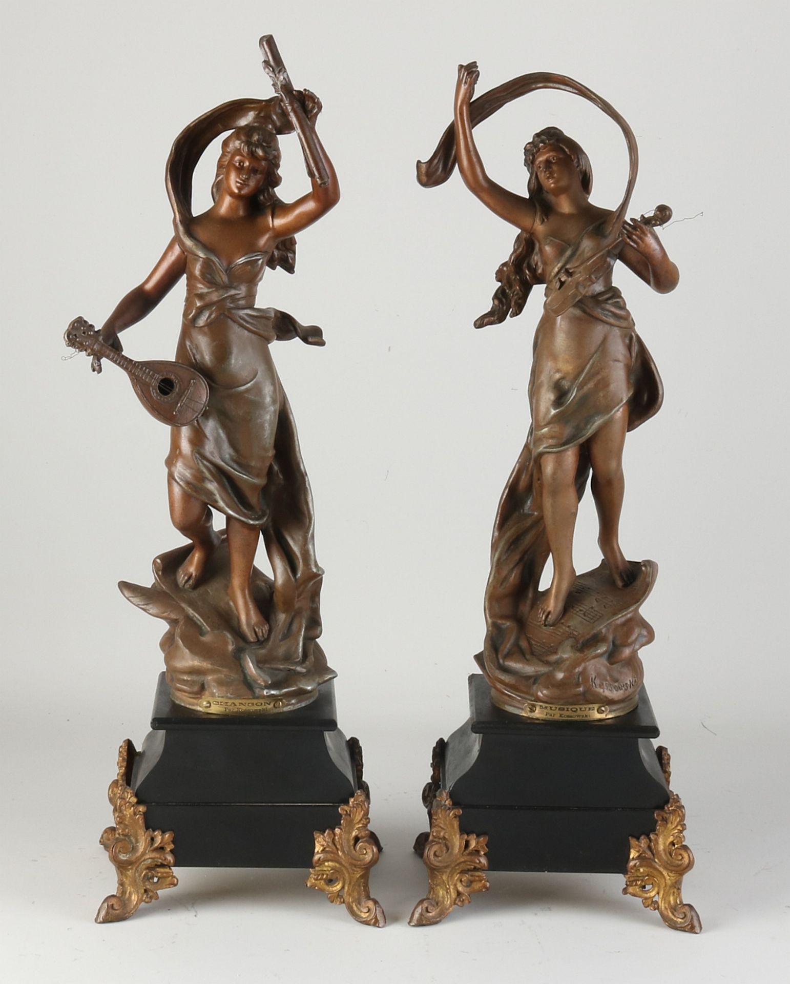 Two Jugendstil statues