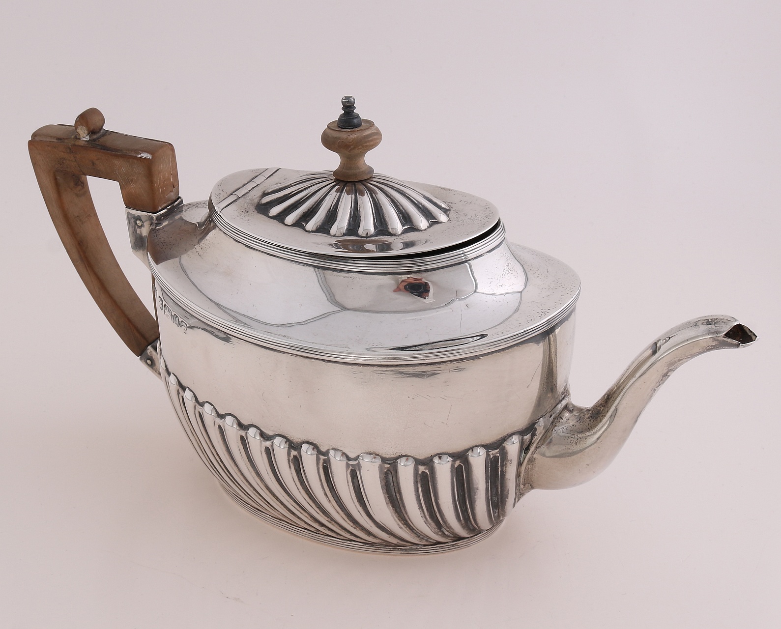 silver teapot
