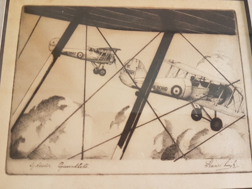 Christmas Card of Gloster Gauntlets Biplanes