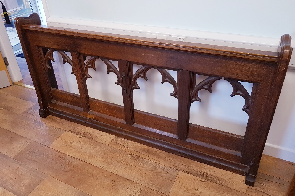 Victorian Gothic Style 1800s Church Pew in Cedar Wood