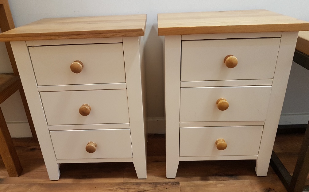 Pair of Modern Bedside Tables and small square table