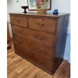 Victorian Mahogany Chest of Drawers, 2 short drawers over 3 long drawers