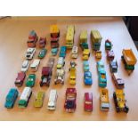 40 miscellaneous die cast Matchbox and similar model cars of varying condition