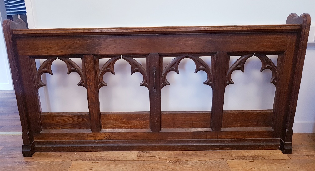 Victorian Gothic Style 1800s Church Pew in Cedar Wood - Image 3 of 3