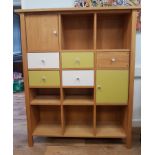 Laura Ashley Milton Solid Wood Light Oak Storage Unit with shelves and drawers