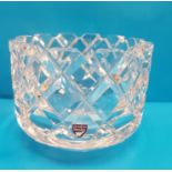 Large Orrefors Cut Glass Vase with measuring 15cm in diameter with Label