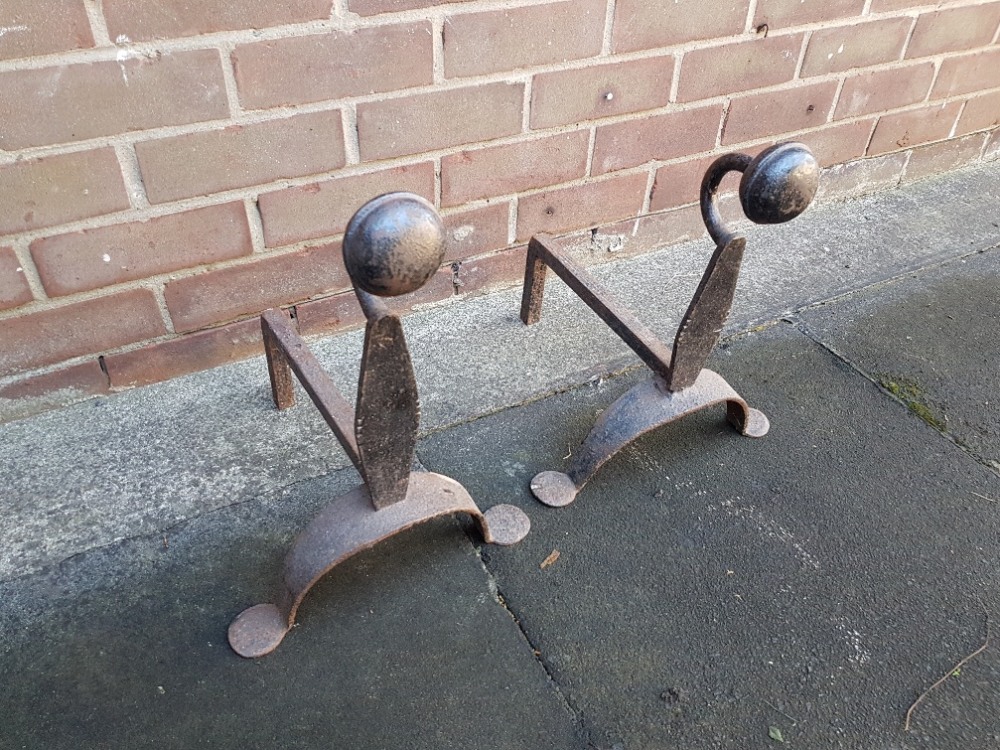 Cast Iron Coal Basket and Two Fire Dogs - Image 2 of 2