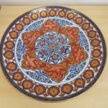 Very Large Japanese Imari Charger decorated with dragons measuring 18 inches in diameter