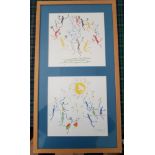 Two Sets of Framed and Glazed Picasso Prints (5 prints in total)