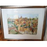 Martin Stuart Moore Framed and Glazed "Memories of Newcastle" Limited Edition Print (415/950)