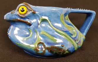 C H Brannam Pottery Grotesque Frog with Yellow Glass eyes