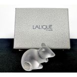 Lalique Crystal Mouse Figure in frosted glass