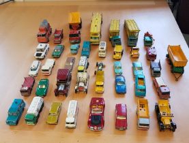 40 miscellaneous Play Worn Die Cast Matchbox and similar model cars of varying condition