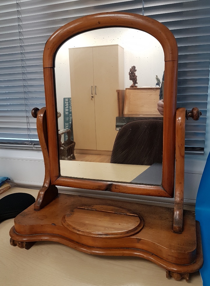 Victorian Walnut Toilet Mirror