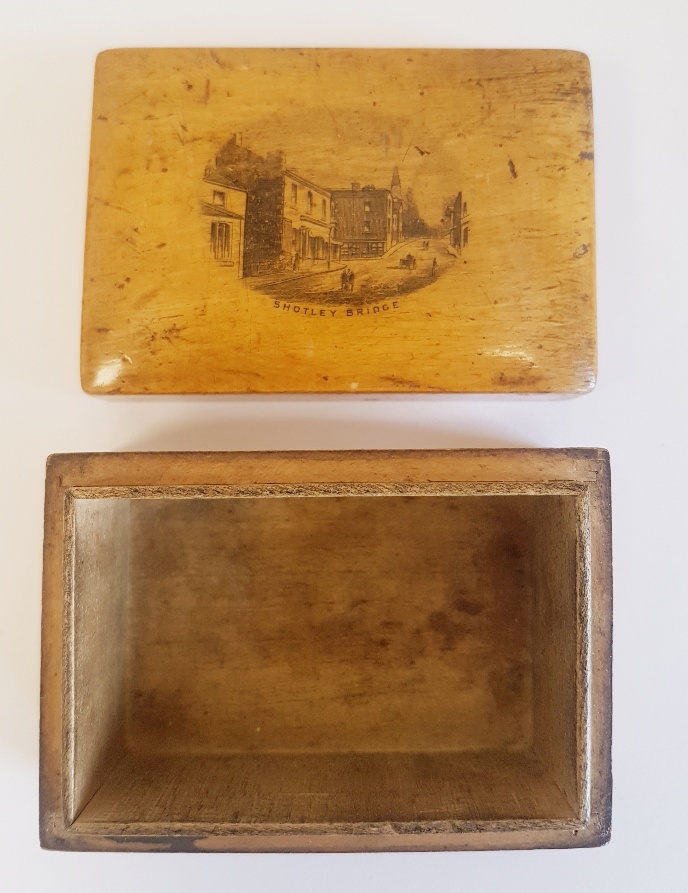 Shotley Bridge in County Durham, Printed Small Mauchline Ware Box 3 inches x 2 inches x 1.5 inches - Image 3 of 3