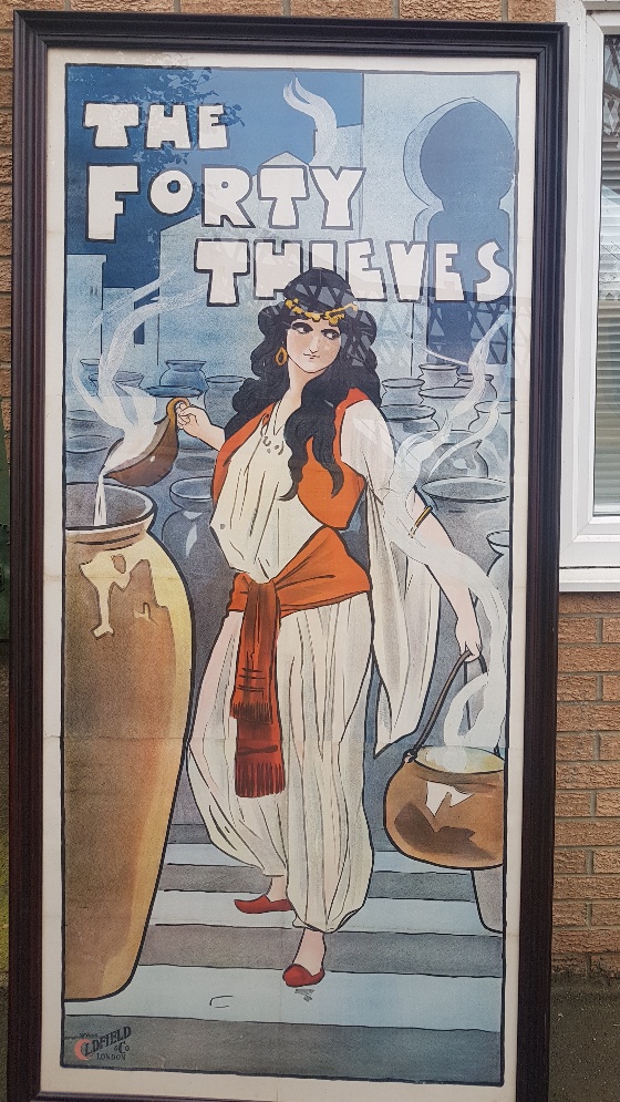 1920 Original Lithographic Theatre Poster for the Forty Thieves from London's Opera House