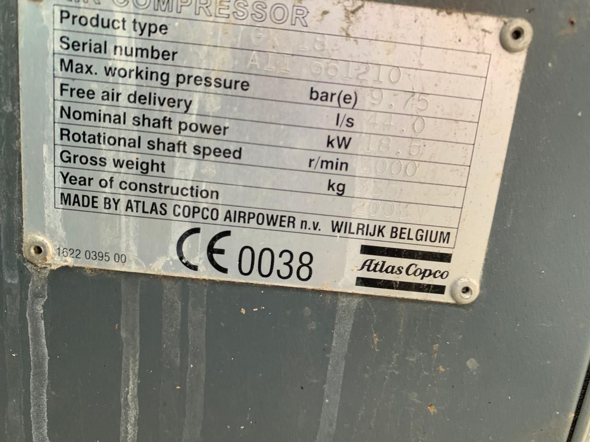 ATLAS COPCO COMPRESSOR - Image 7 of 7