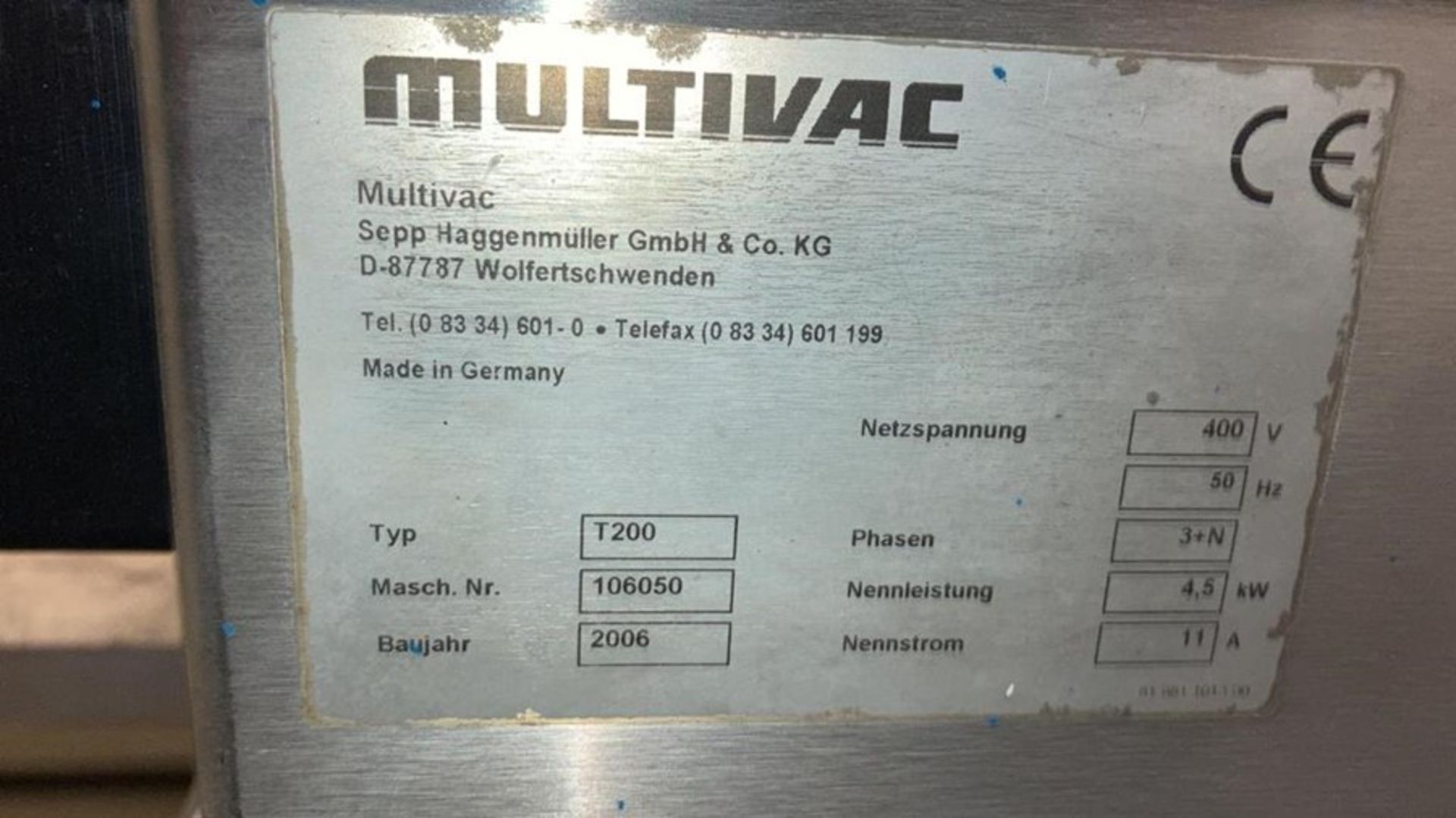 MULTIVAC TRAY SEALER - Image 12 of 13