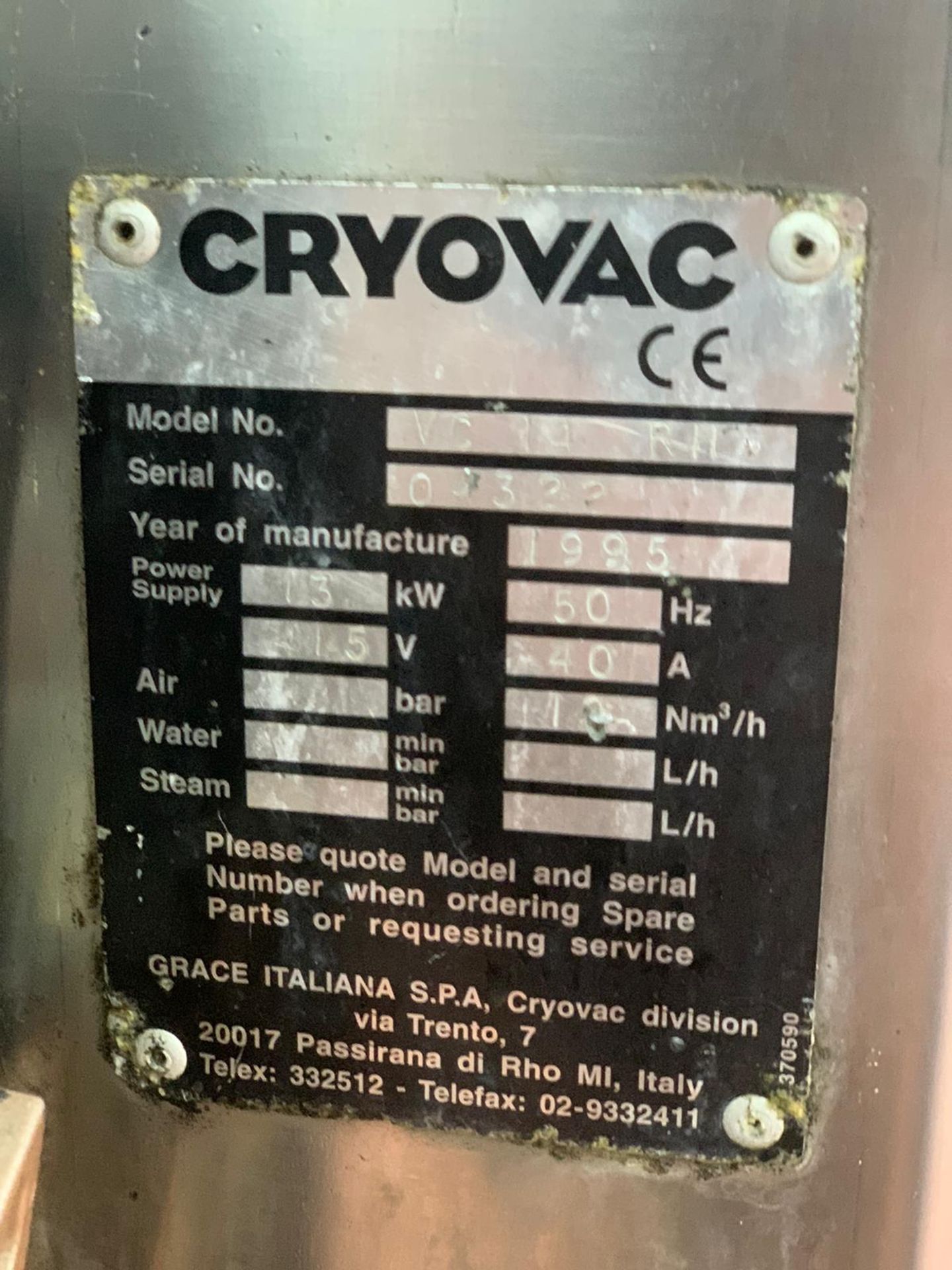 CRYOVAC VC14 VACUUM PACKER - Image 4 of 4