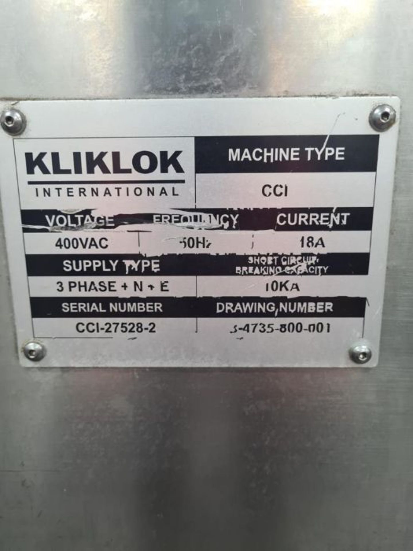 KLIKLOK CARTONING MACHINE - Image 3 of 5