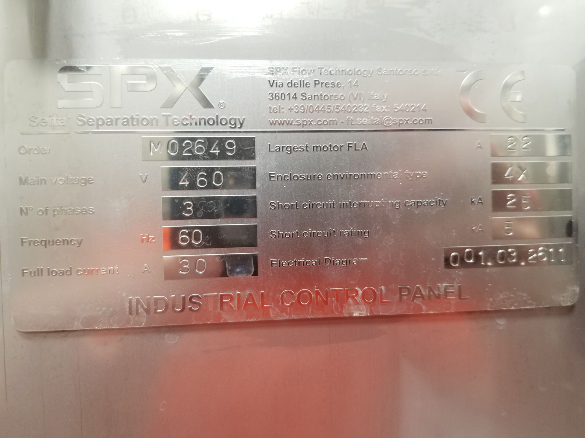 2017 SPX Centrifuge Warm Clarifier - Image 13 of 21