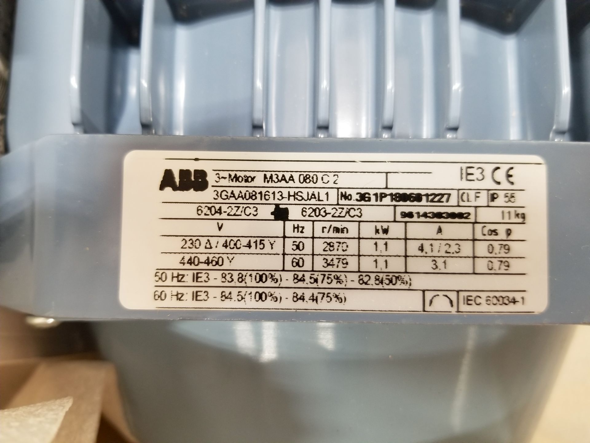 NEW ABB 1KW Low Voltage Motor - Image 3 of 4