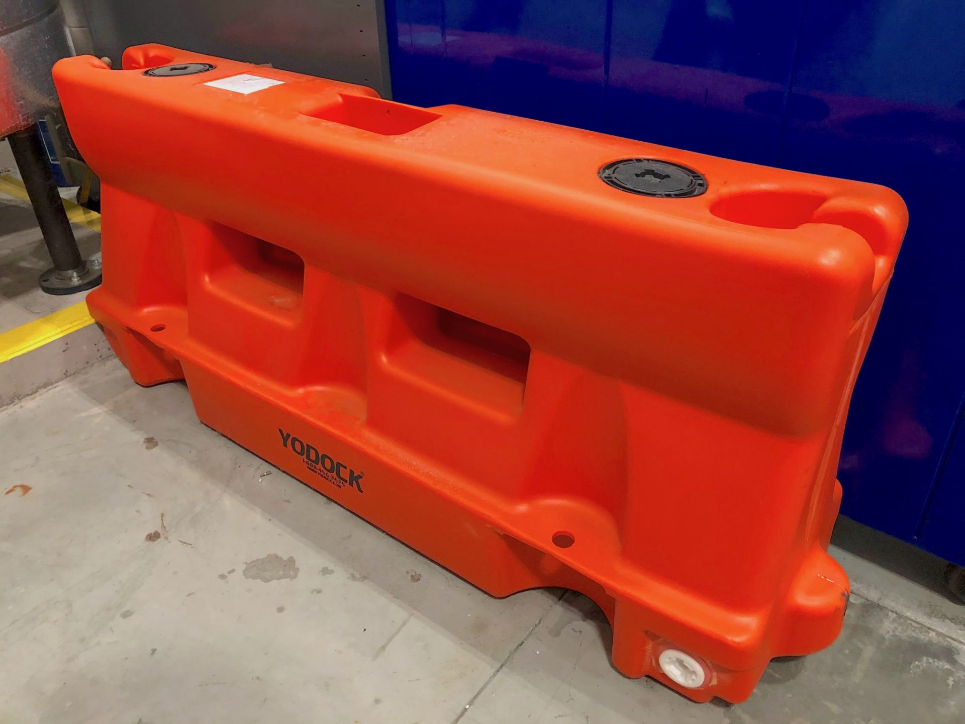 (3) Yodock Portable Orange Construction Barriers