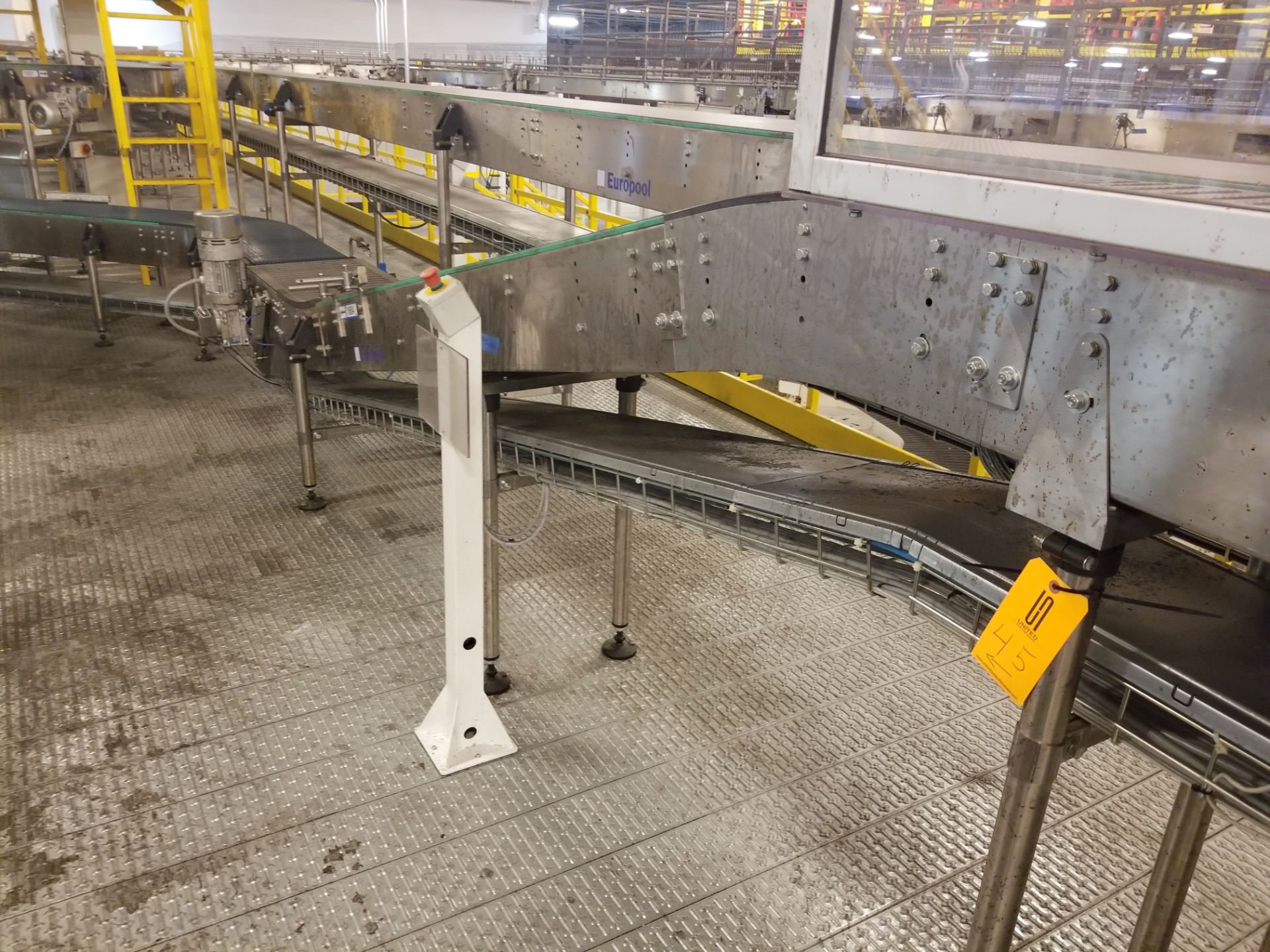 Approx. 45 feet of Europool Case Conveyor - Discharge of Case Switch