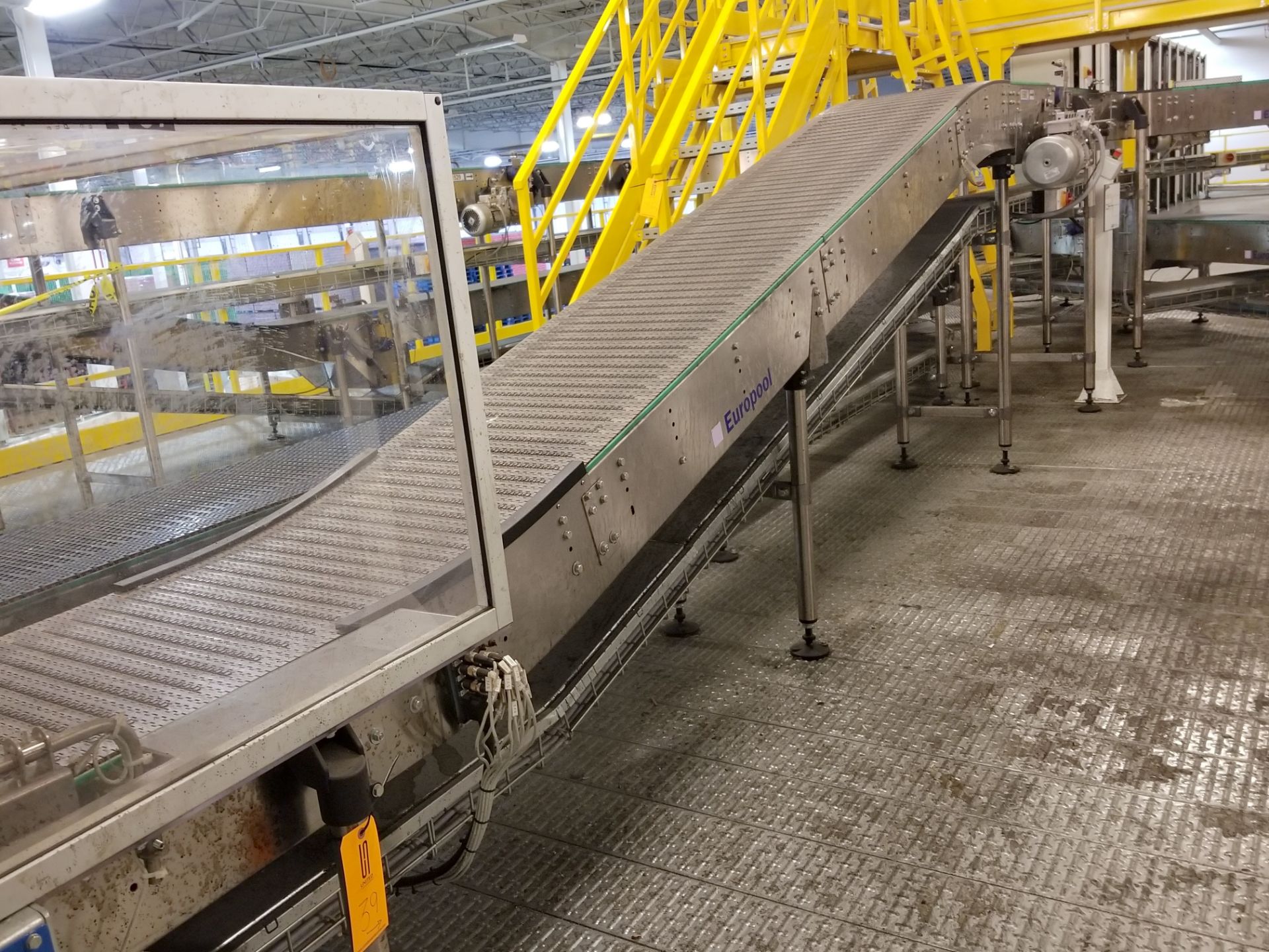 Approx. 40 feet of Europool Case Conveyor - Discharge of Case Switch
